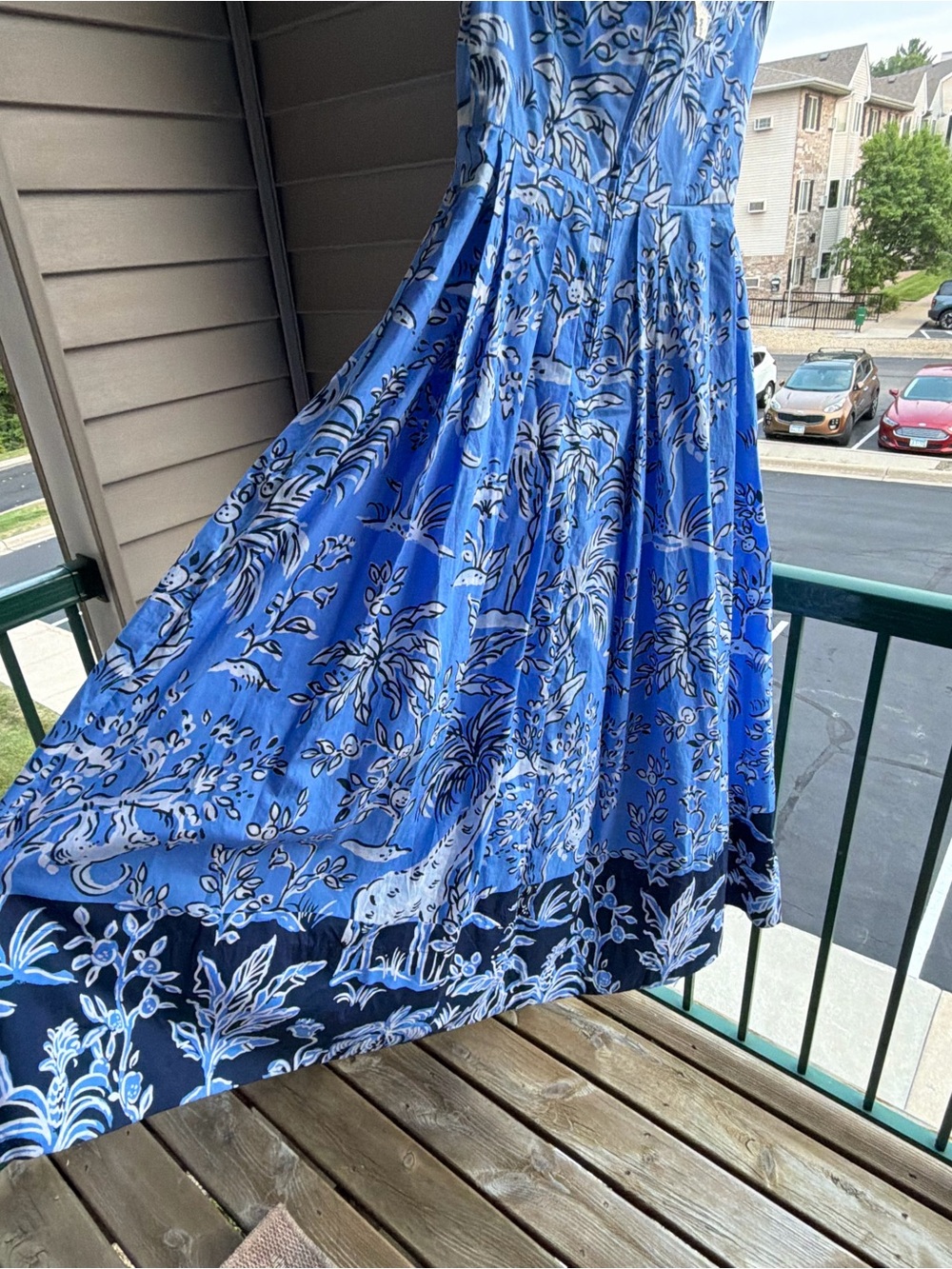 🆕 🌿🦋Lilly Pulitzer Kenni Midi Dress Size 0 Sunwashed Blue Tall Tales Strapless - Picture 9 of 17
